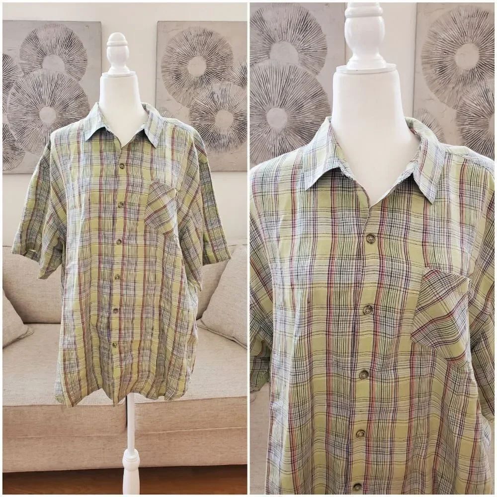 Tommy Bahama Linen Short Sleeve Button-Up Shirt sz XL